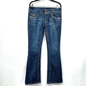 Ultra Low Y2K Candies Jeans Junior Size 9 Classic Low Rise Boot Cut Embroidered